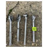 STANLEY CHROME RATCHET WRENCHES.