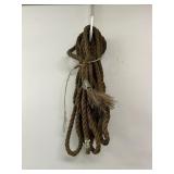 COILED NATURAL FIBER ROPE.