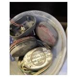 MAXI-AMP VEHICLE MARKER LIGHTS, OVAL, RED LENSES,