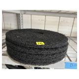 BLACK NON-WOVEN ABRASIVE FLOOR SCRUBBING PADS.