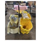 RUBBERMAID COMMERCIAL MOP BUCKETS W/ WRINGERS,