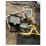 INDUSTRIAL WIRED WORK LIGHTS, PORTABLE HALOGEN
