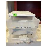 PLASTIC DRAWER ORGANIZERS W/ ASSORTED SPRAYER