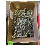 ASSORTED METAL FASTENERS, BOLTS, NUTS, WASHERS,