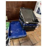 ASSORTED PLASTIC PAINT ROLLER TRAYS, BLACK AND