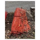 ORANGE PLASTIC MESH SAFETY FENCING.