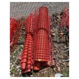 ORANGE PLASTIC MESH SAFETY FENCING START.