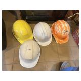 ASSORTED HARD HATS, YELLOW, WHITE, ORANGE,