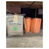 ORANGE WATER BARRIER TUBES, W/ BOX LABELED WATER