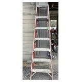 WERNER AND RED FIBERGLASS EXTENSION LADDERS, W.F.