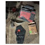 CRAFTSMAN TOOL BELT W/ POUCHES, WOODEN & FABRIC