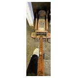 ORANGE HYDRAULIC FLOOR JACK, TROLLEY STYLE, W/