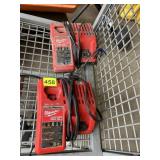 MILWAUKEE M12 M18 POWER TOOL CHARGERS.