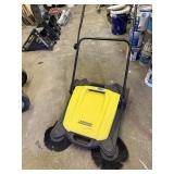 KARCHER S 650 PUSH SWEEPER, YELLOW AND BLACK, W/