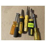 MASTER MECHANIC & ASSORTED SCREWDRIVERS, NUT