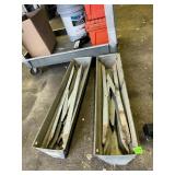 METAL FOLDING SUPPORTS, UTILITY CHANNELS.