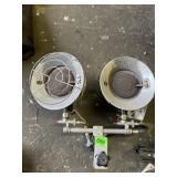 DUAL HEAD PROPANE HEATER, GAS LINES, CONTROL