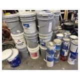 ASSORTED EXPIRED PAINT CANS, BUCKETS