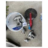PAINT SPRAYER COMPONENTS, W/ MIXING LID,