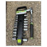 PITTSBURGH 1/2' DRIVE HI-VIZ SOCKET SET, SAE &
