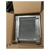 METAL MESH STACKABLE TRAYS, GALVANIZED FINISH.