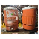 IGLOO ORANGE WATER COOLER W/ SPIGOT, ORANGE WATER