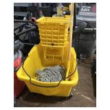 RUBBERMAID COMMERCIAL YELLOW PLASTIC MOP BUCKET