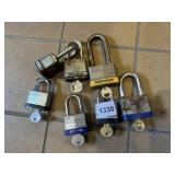 MASTER, LINKS, & ASSORTED METAL PADLOCKS W/ KEYS.