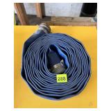BLUE COILED LAY-FLAT WATER TRANSFER HOSE W/