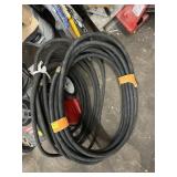 BLACK INDUSTRIAL HOSE, BRASS FITTINGS, METAL HOSE