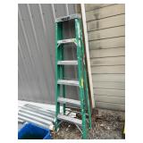 6' KELLER FIBERGLASS EXTENSION LADDER, TYPE II,