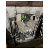 INDUSTRIAL METAL TRAY, BLACK FINISH, CIRCULAR