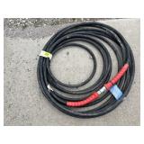 INDUSTRIAL HOSE, BLACK RUBBER, RED SECTION, METAL
