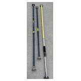 ADJUSTABLE SUPPORT POLES, METAL CONSTRUCTION,