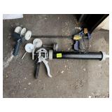 IRWIN QUICK-GRIP BAR CLAMP, MANUAL CAULK GUN,