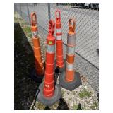 TRAFFIC DELINEATOR POSTS, ORANGE/RED, REFLECTIVE