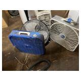 WEATHERFIELD BOX FAN, BLUE BOX FAN, BLACK