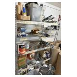 METAL SHELVING UNIT CONTENTS NOT INCLUDED 7'H