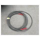 HEAVY DUTY COILED HOSE, METAL CONNECTORS, RED