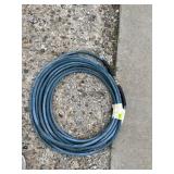 HEAVY-DUTY BLUE HOSE, BRASS FITTINGS.