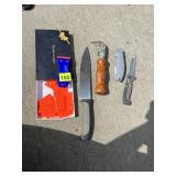 OZARK TRAIL FOLDING KNIFE, FIXED BLADE KNIFE,