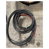 INDUSTRIAL HYDRAULIC HOSES, BLACK W/ RED ENDS,