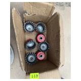 WIRE CUP BRUSHES, POWER TOOL ATTACHMENTS, RED