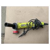 RYOBI ELECTRIC ANGLE GRINDER, CORDED, W/ WIRE