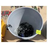 UTILITY BUCKET W/ RUBBER-COATED C-SHAPED CLAMPS,