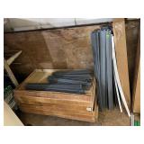 METAL SHELVING SUPPORTS, GREY FINISH, PRE-DRILLED