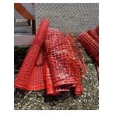ORANGE PLASTIC MESH SAFETY FENCING ROLLS,
