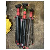 FOLDING ADJUSTABLE EQUIPMENT STANDS, BLACK W/ RED