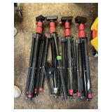 COLLAPSIBLE TRIPOD STANDS, BLACK METAL, RED