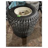 CARLISLE TURF-SAVER TURF TIRES W/ WHEELS, 2 PLY